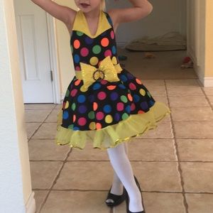 Polkadot dance tutu and hat in perfect condition